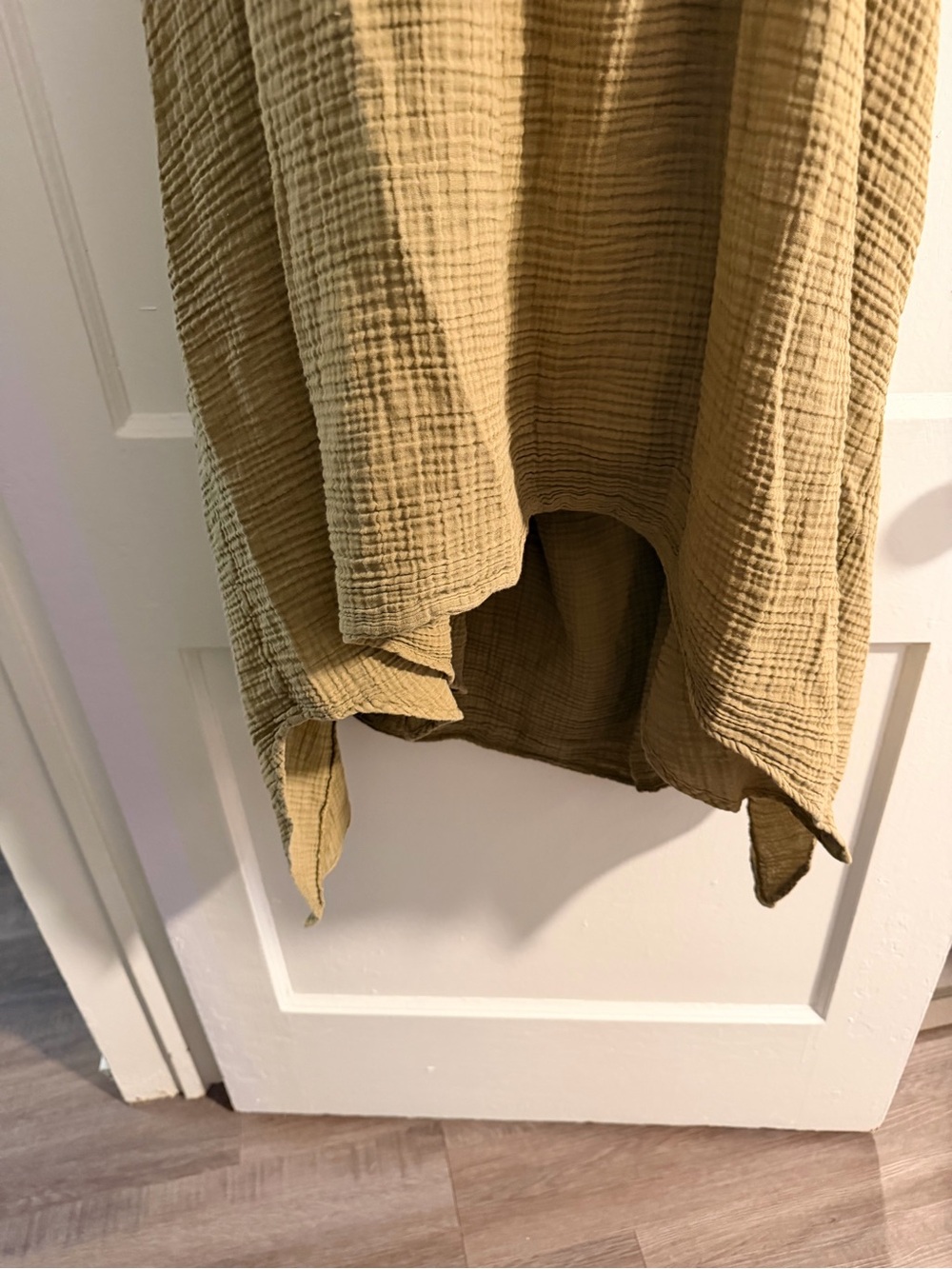 Daily practice Olive Green Asymmetrical Handkerchief Hem Sundress - Picture 6 of 10